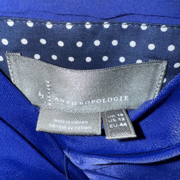 NWT Anthropologie Blue Spaghetti Strap Wrap Midi Dress - Picture 5 of 7